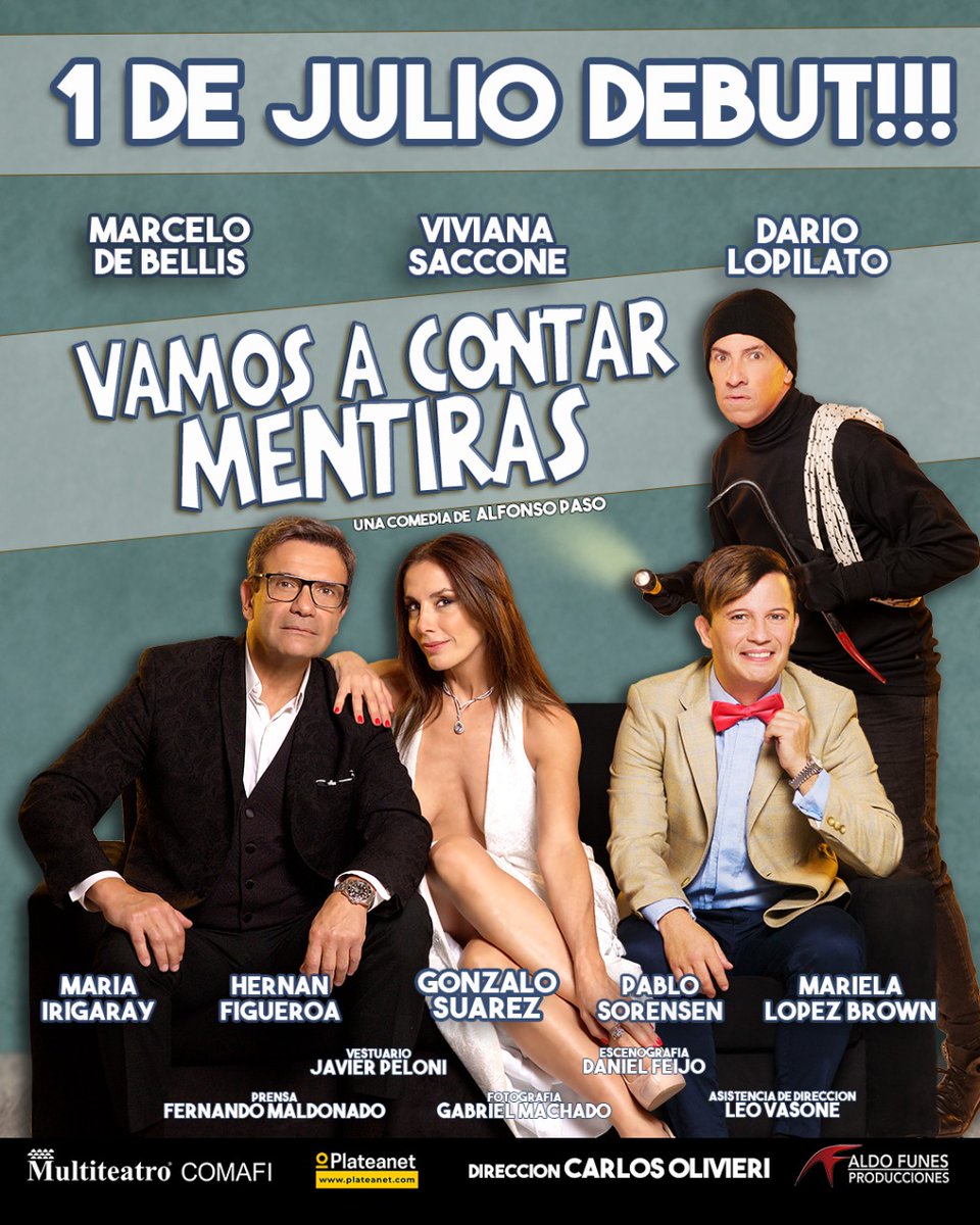 Falta mucho pero es poco!!!!
Reestreno en Calle Corrientes! Exito en todo el mundo,  Nosotros la rompimos en MDQ! Una nueva historia...