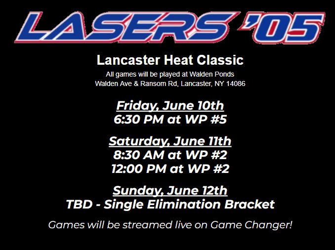 Come to Walden Ponds this weekend for a game or two…. Here is our schedule!