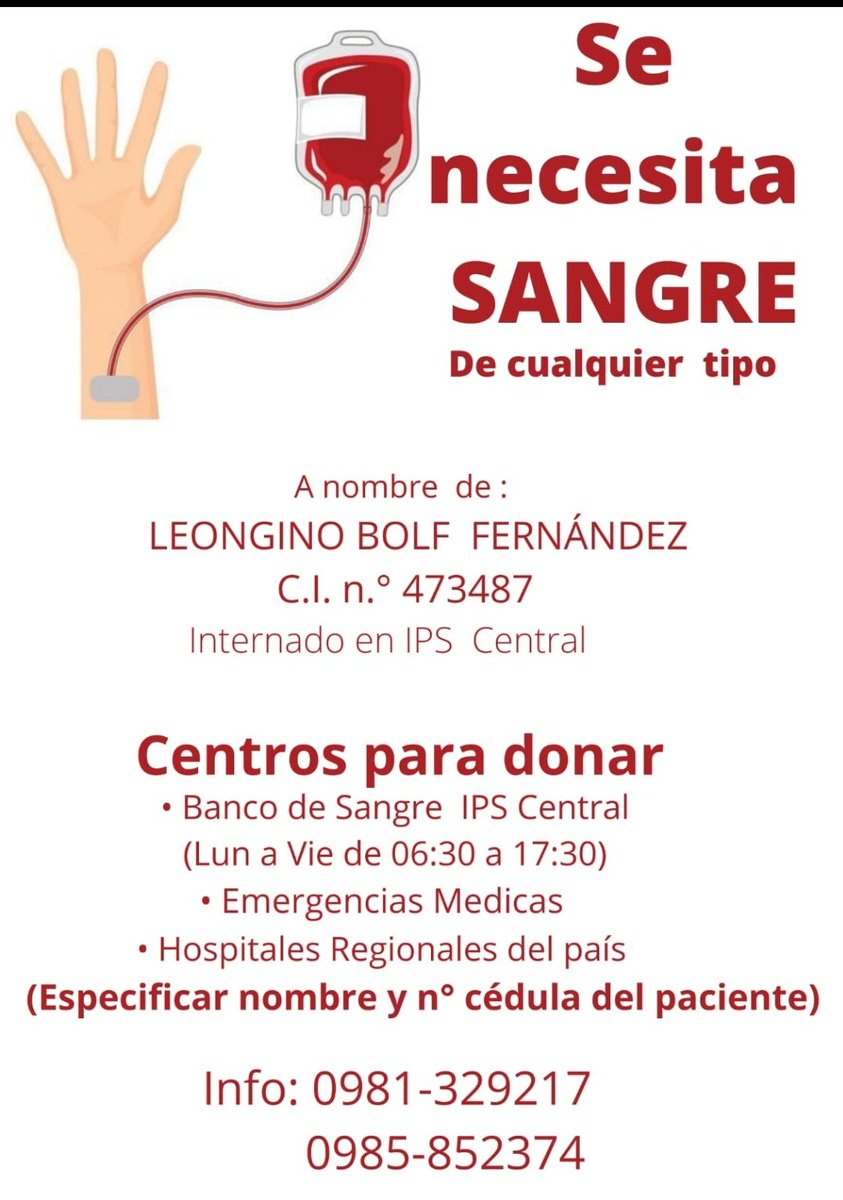 majobellenzier's tweet photo. Estamos necesitando donantes para Don Leongino. 

Gracias! https://t.co/tMxumU3pH4