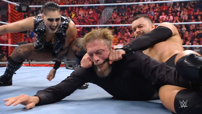 SpiderQueenAJ's tweet photo. Edge thought he knew them. He never did! Mwahaha! 😈😈😈😈⚖️ #JudgmentDay #TheEradicator #ThePrinXe #WWERaw https://t.co/InEGCnh6ou