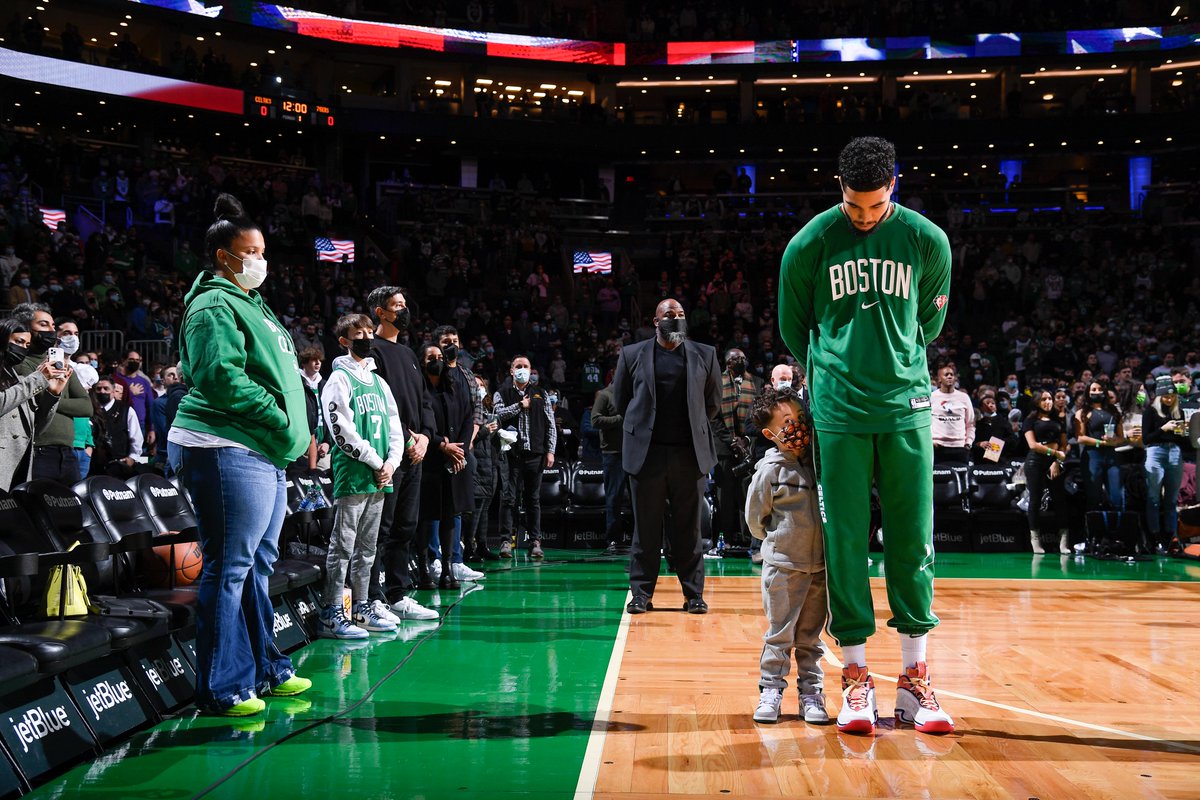 taylorcsnow's tweet photo. Jayson Tatum: "Being able to go through this journey together (with Deuce), because I was 19 when I got drafted, it's kind of like we're growing up together. As he's gotten older, I'm going through my career, sharing these moments, experiencing this together as we grow up." https://t.co/SnIoukGmou
