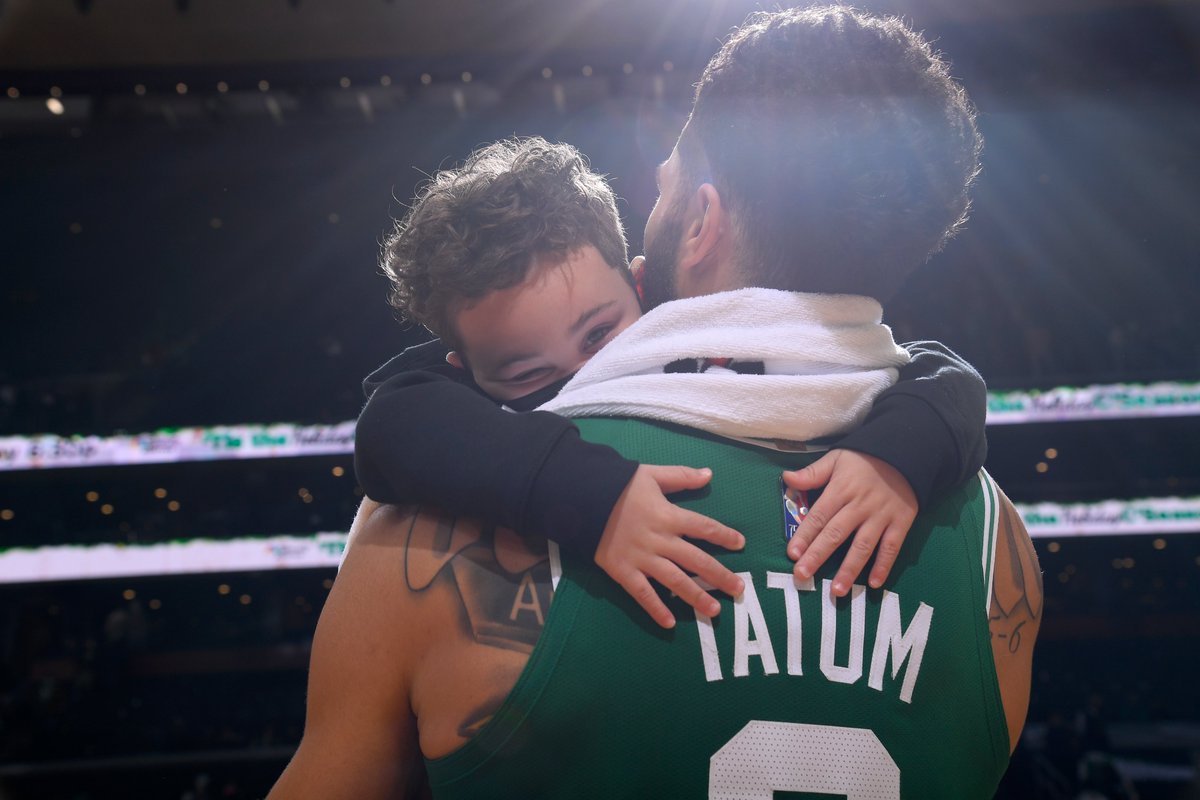 taylorcsnow's tweet photo. Jayson Tatum: "Being able to go through this journey together (with Deuce), because I was 19 when I got drafted, it's kind of like we're growing up together. As he's gotten older, I'm going through my career, sharing these moments, experiencing this together as we grow up." https://t.co/SnIoukGmou