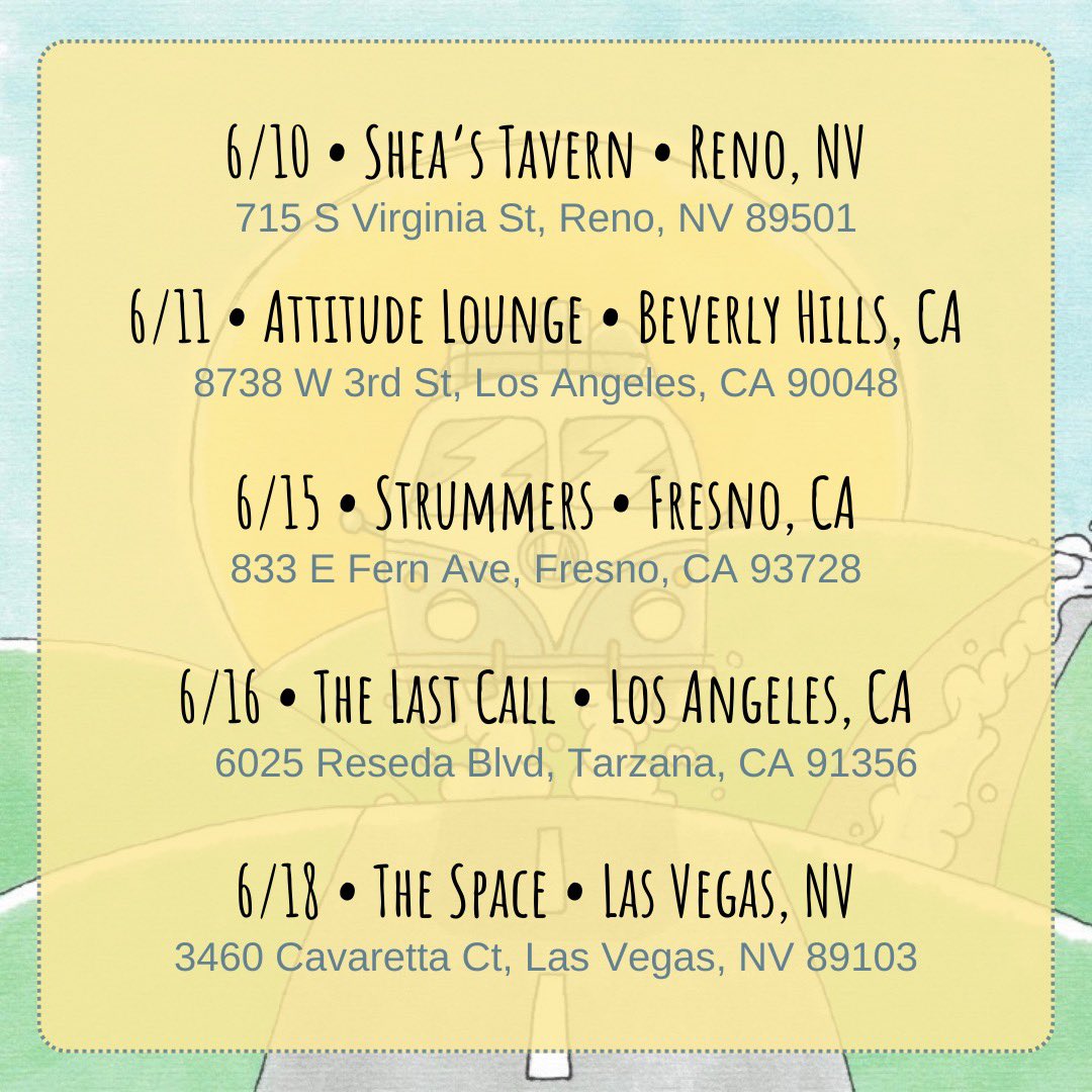 UPDATE - Beverly Hills show added! RENO • BEVERLY HILLS • FRESNO • LOS ANGELES • LAS VEGAS