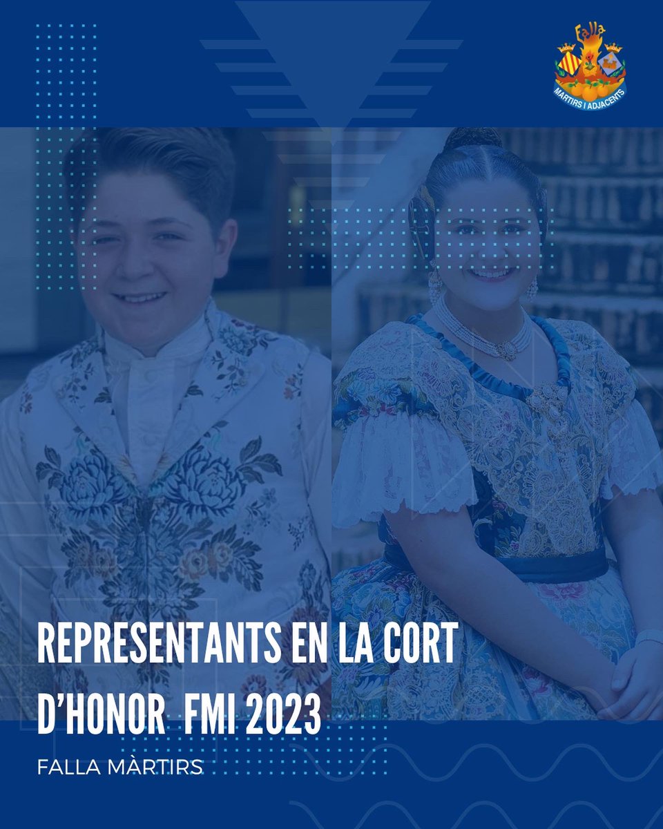 fallamartirs's tweet photo. Paula Zacarés Alberola i Álvaro Martí Campos representaran a la nostra comissió en la Cort d'honor de la FMI de Gandia 2023. 
Enhorabona i gaudiu molt d'aquest any! https://t.co/9xNDzVXusG