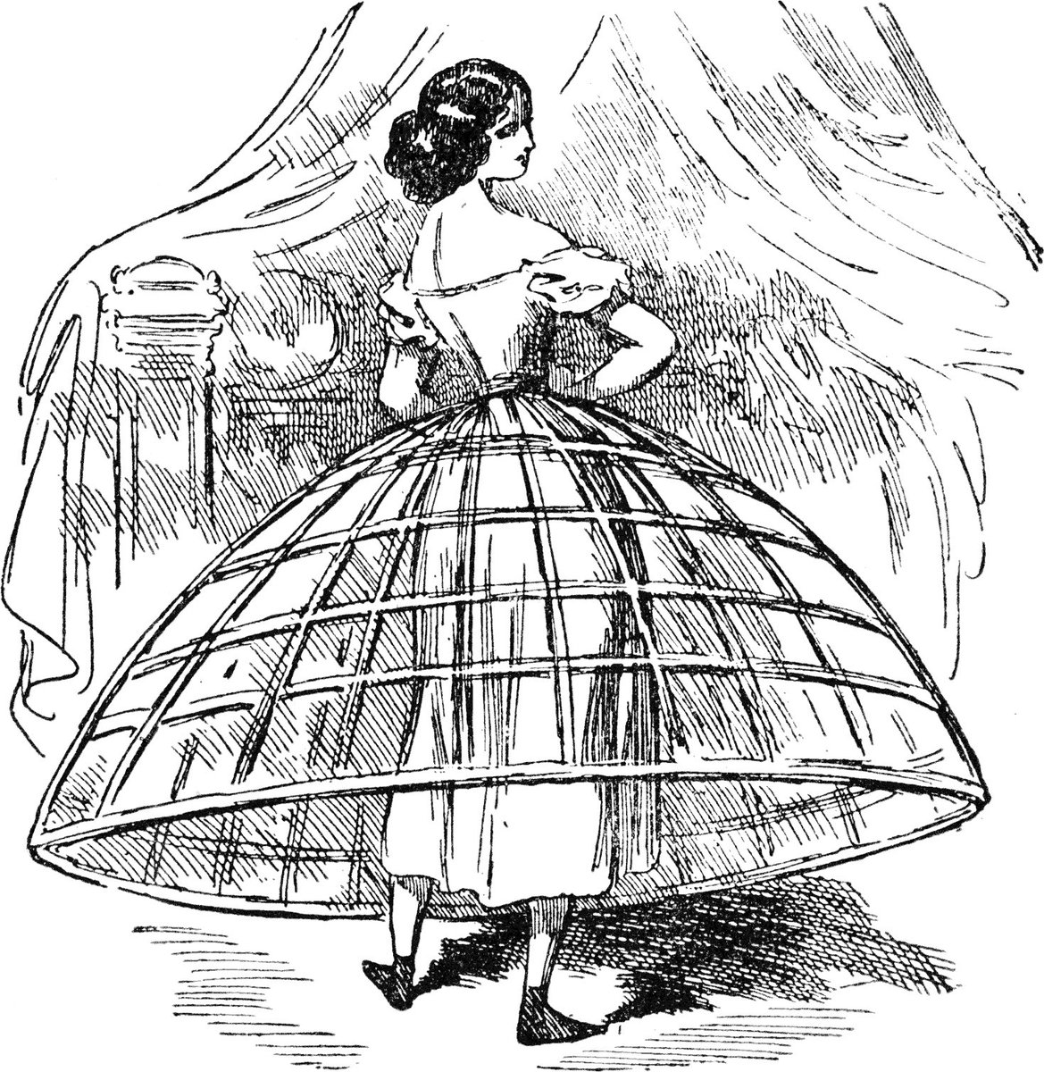 munsterdoll's tweet photo. Thread: When we think about the mid 19th century fashion, big crinoline dresses that drop to the floor in heavy gorgeous fabrics usually come to mind, but during that time there was also a lesser known trend happening among the start of first wave feminism. https://t.co/Sk1225Hvn9