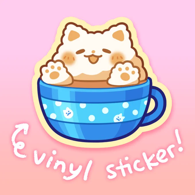 Meowdy!! July ptre0n rewards are cozy cafe (cat-fe?) themed! 🐱☕️

There's also a cute lil vinyl sticker for all sticker tiers and free to all pin tiers!  Sign up by July 1st to receive these rewards! ^^ 