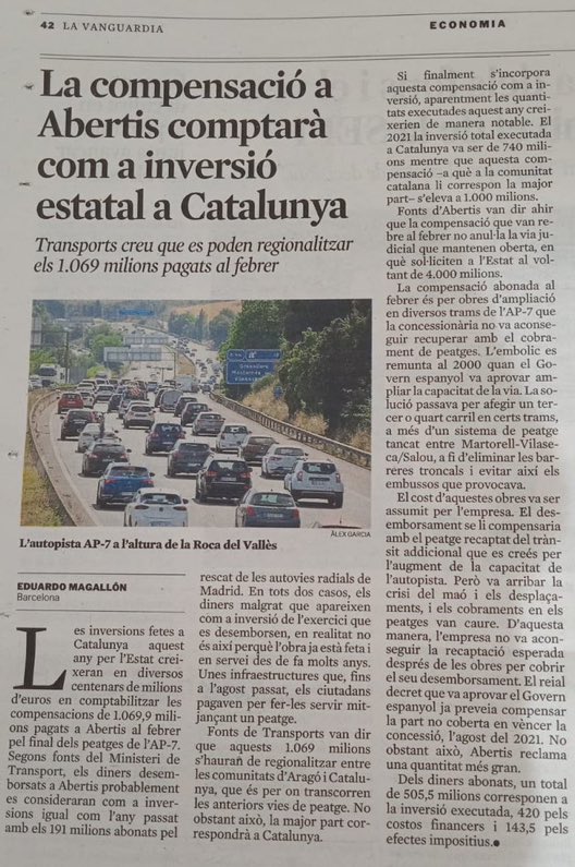toni_florido's tweet photo. La seu d’Abertis és a Madrid, per tant, l’espoli a Catalunya que perpetra el govern espanyol del PSOE-Comuns és d’un cinisme i desvergonyiment tan espectacular que deixa els governs del PP com a simples aprenents. Bravo pels palmeros catalans de la cosa. https://t.co/OO82GkEaCR