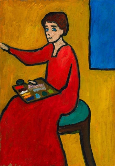 WomensArtForAll's tweet photo. Beim Malen (wohl Marianne von Werefkin), 1911 #expressionism #gabrielemunter https://t.co/uJV8WIACUJ https://t.co/xnkqb2vH6X