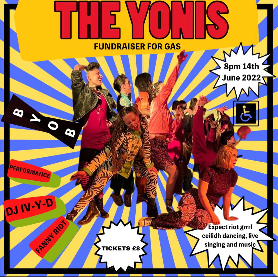 SHOUTOUT TO FELLOW YONIS!

#TheYonis are touring Scotland &amp; will be slipping over to #GAS for 1 night only with tracks frm their recent international tour…The Yoniverse!! 

Expect
RIOTOUS CEILIDH DANCING  
RAUCOUS LIVE SINGING   
RAMBUNCTIOUS DANCING

We can't wait 2 join them💃