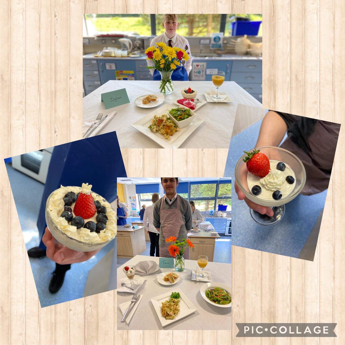 OIntegrated's tweet photo. The Year 11 GCSE Food &amp; Nutrition group worked incredibly hard today in their Summer practical exam to produce a fabulous two course meal of Chicken  &amp; Broccoli Pasta Bake, with side salad, followed by Strawberry Cheesecake in a Jar. 👩🏼‍🍳🧑🏻‍🍳🍽 @KatrinaCrilly https://t.co/SfJ24mufU7