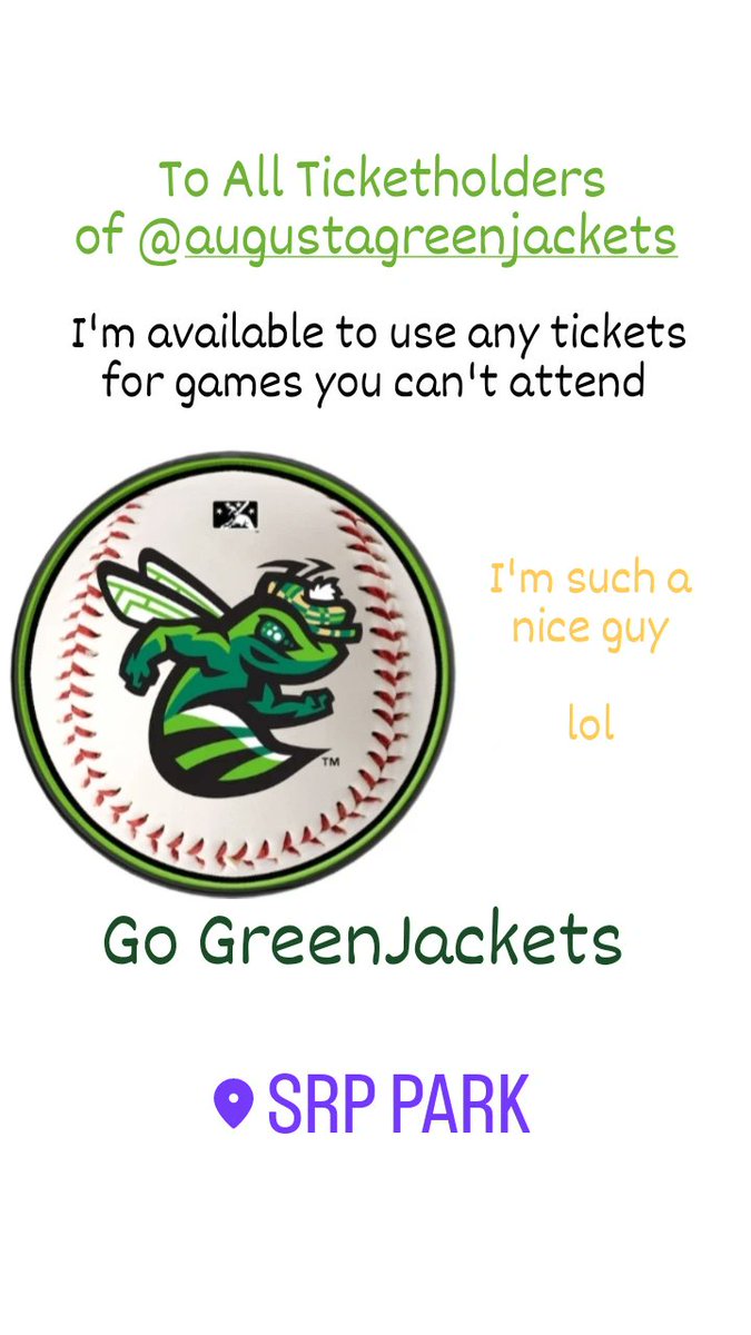 UGAFanTim's tweet photo. #GreenJackets #NorthAugusta 
#Augusta #MiLB #Baseball 
#AugustaGA #SRPPark 
#NAugustaSC #Tickets https://t.co/fxPoTwNrs2