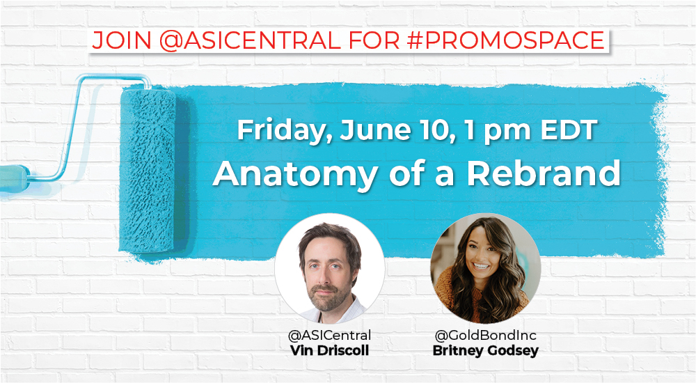 asicentral's tweet photo. I can't wait for this week's #PromoSpace where I'll be discussing the #Rebrand at @GoldBondInc with Britney Godsey!
Join us as we discuss all that goes into a brand refresh, the importance of social media, and much more!
🚨Fri, Jun. 10, 1 pm EDT🚨
https://t.co/DjZkDDzHGu https://t.co/ieope2cXLL