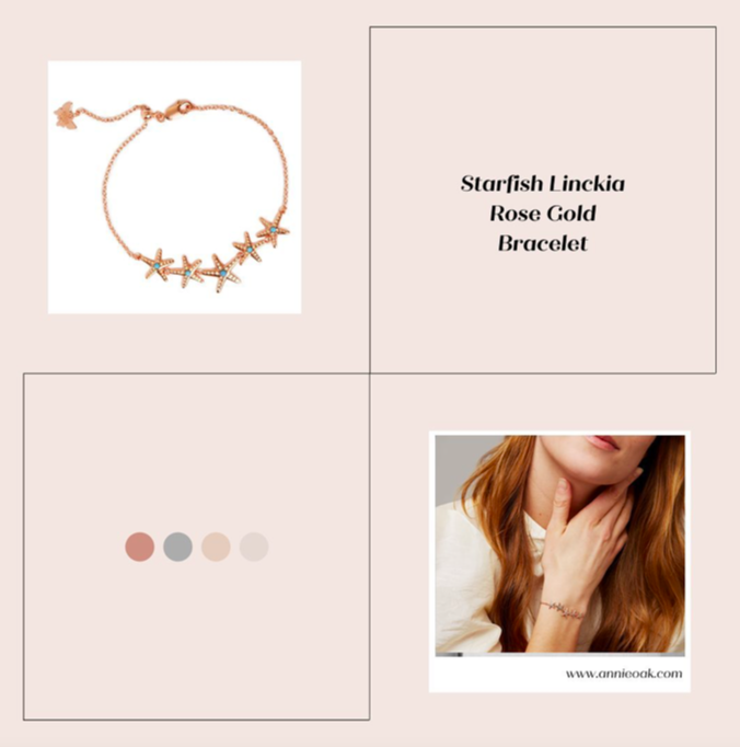 The Linckia starfish is instantly recognisable by its striking blue complexion. Recreated in rose gold, with a blue stone in the centre, these unusual creatures make a fabulous adornment for your wrist!

#sustainablejewellery #starfish #starfishbeach #underthesea #ecofriendly