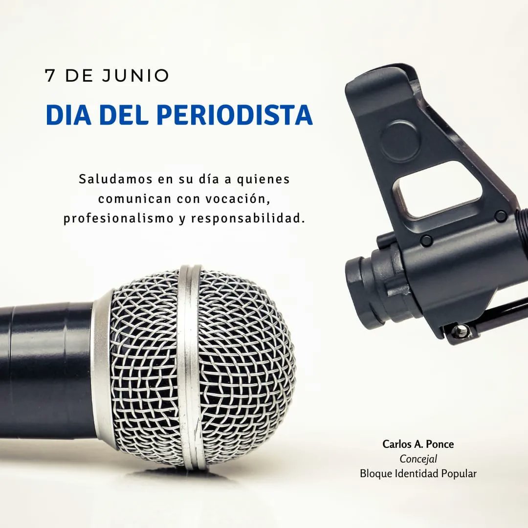 Un 7 de Junio de 1810, Mariano Moreno publicó "La Gazeta de Buenos Ayres". Se trata del primer periódico de origen argentino, cuya función era difundir las ideas de la Primera Junta de Gobierno.
Saludamos a quienes comunican con vocación, profesionalismo y responsabilidad.