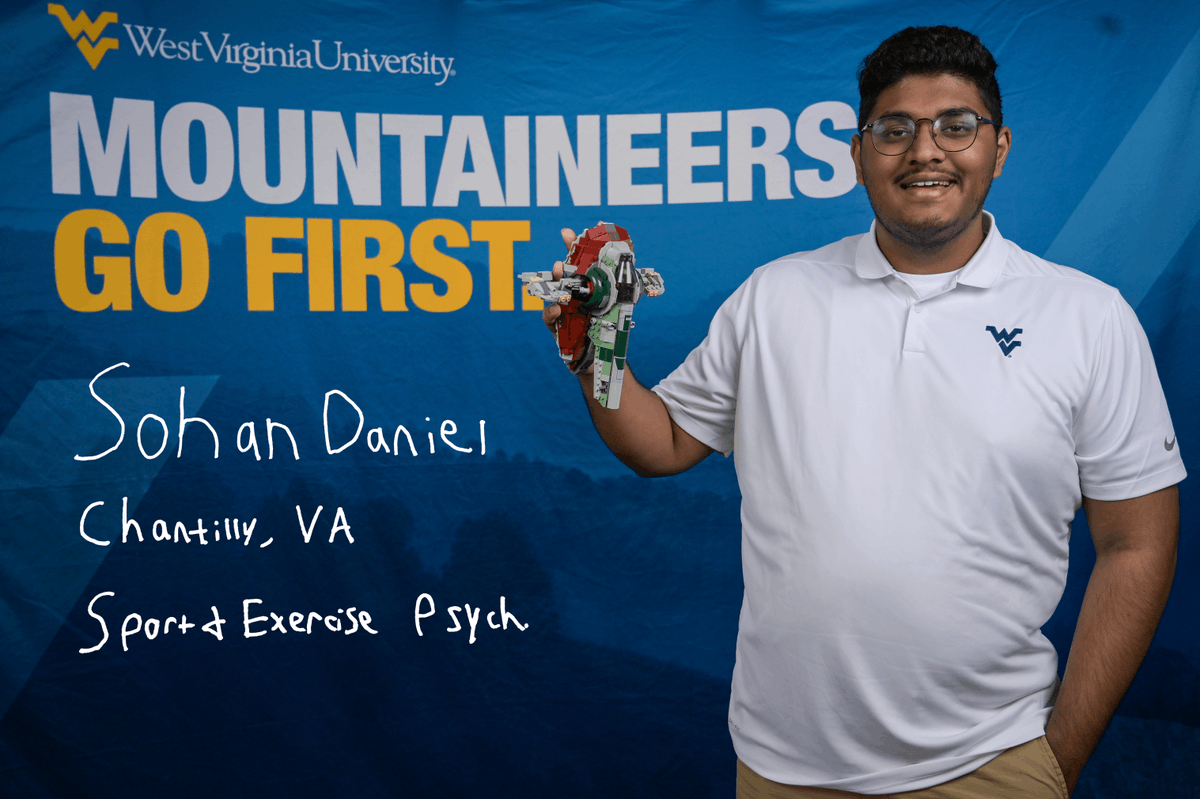 WVUAdmissions's tweet photo. Sohan Daniel is a Sport and Exercise Psychology major from Virginia! 👏 

Why WVU? "I chose to go to WVU because I felt like I was at home." 🥰 https://t.co/Dt3OlnrsjI