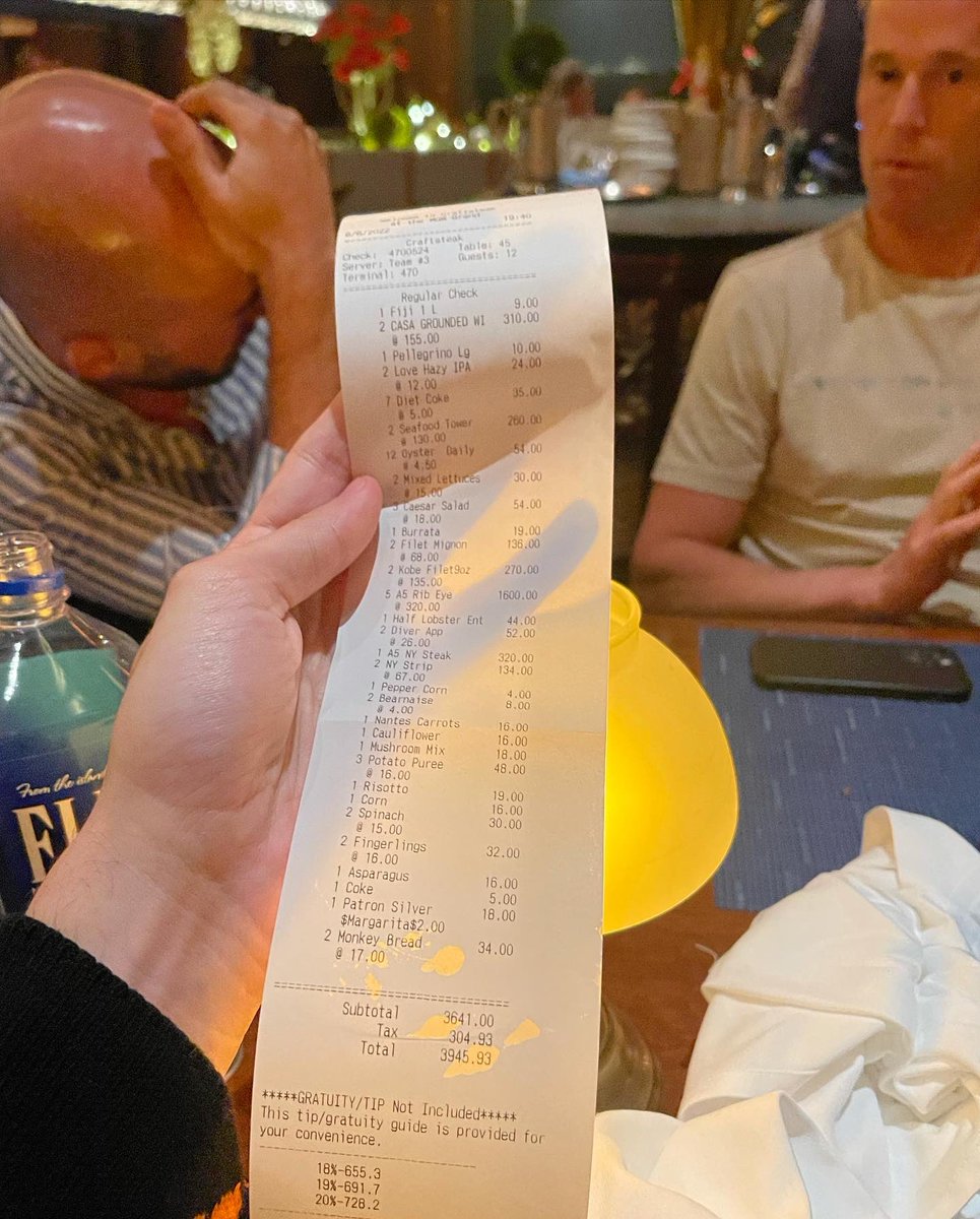 YoHViral's tweet photo. My most expensive dinner bill so far https://t.co/sJVWlU8d3L