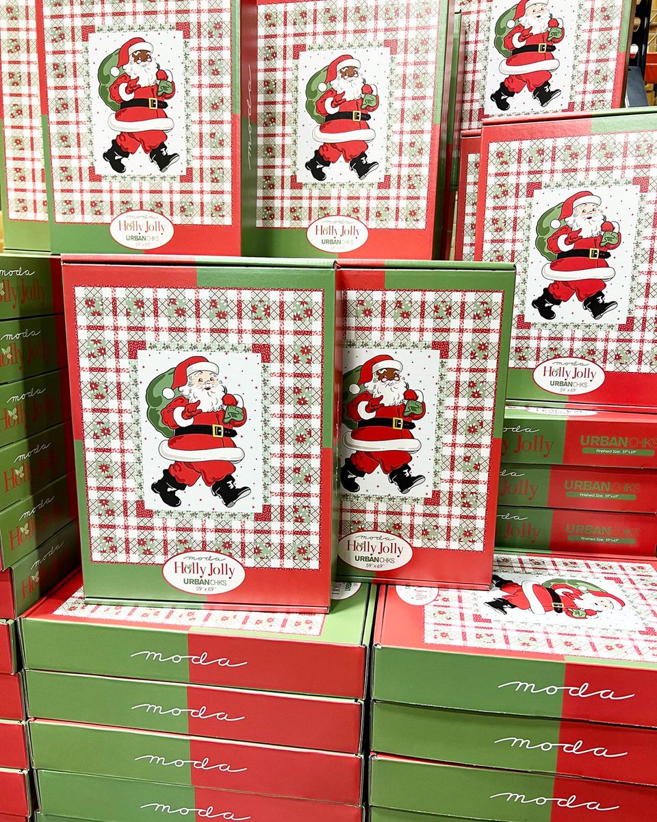 The elves are busy putting together the Holly Jolly Quilt kits shipping to your favorite stores next week. 
.
.
Are you on Santa's nice list? If so, one of these kits should have your name on it.
.
. 
#showmethemoda #modafabricsandsupplies #quiltingismytherapy #modafabrics #urban