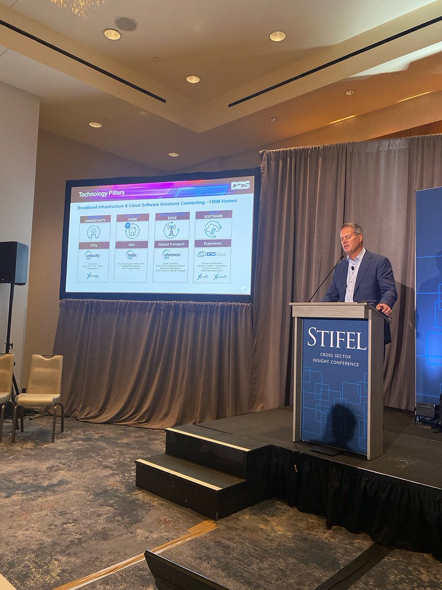 CharlieVogt63's tweet photo. @DZS_Innovation provided the 5G and FTTx keynote to a full capacity room at Stifel's Cross Sector Investor Conference. Thank you Tore and Noelle for hosting. https://t.co/Fukaum0buK
