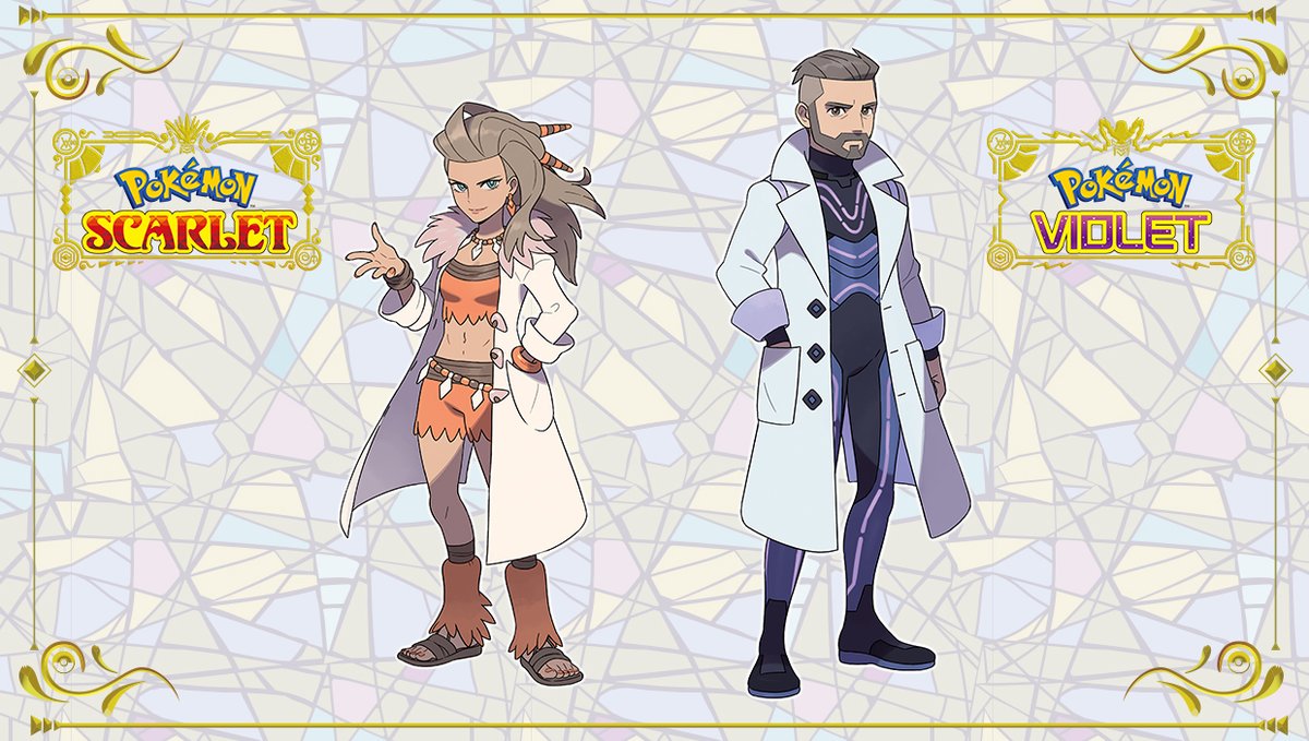 RSA now finally on BlueSky! on X: Pokémon Scarlet and Pokémon Violet  character artwork and screenshot of Professor Sada and Professor Turo. # Pokemon #ScarletViolet  / X