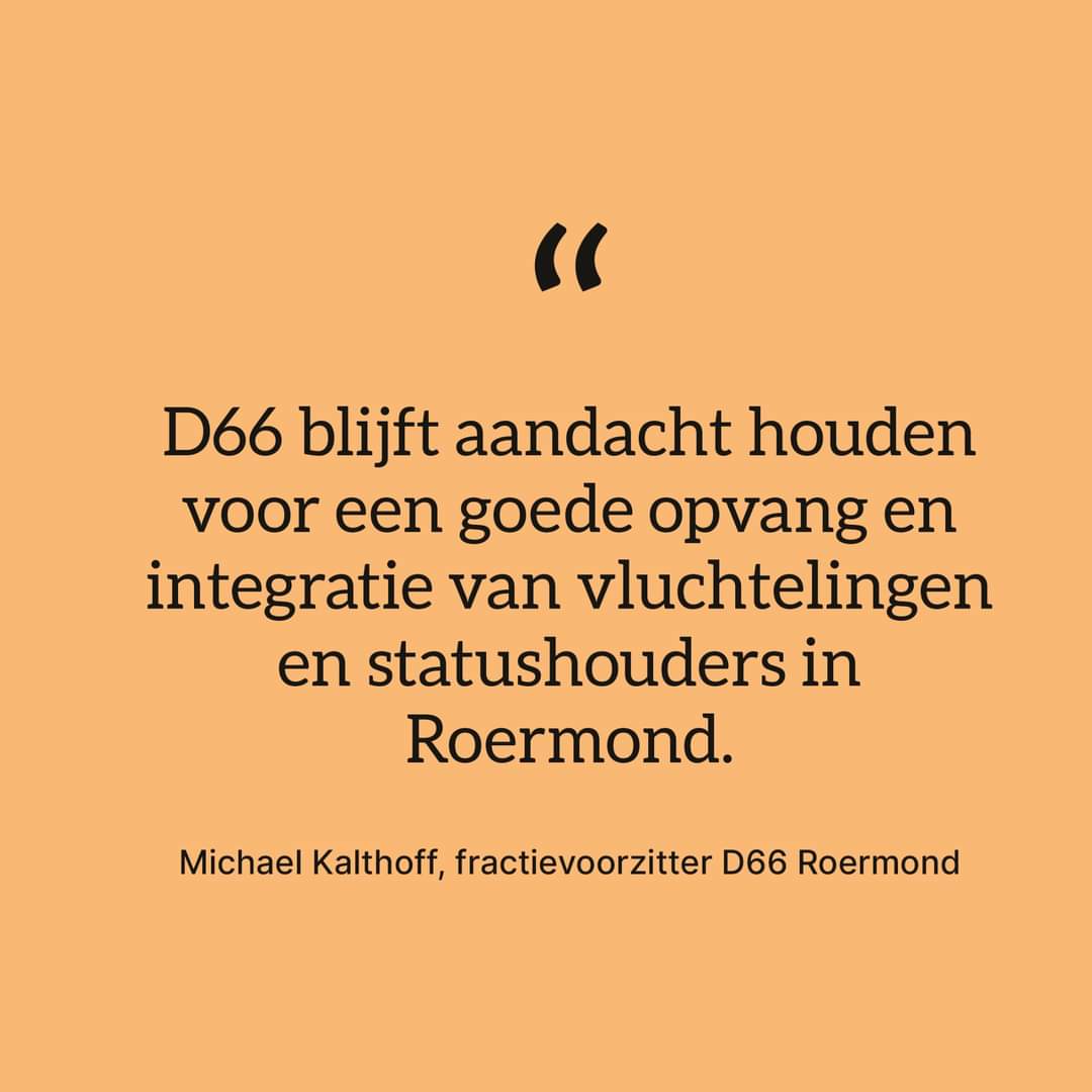 In maart verzochten wij het college om in Roermond Oekraïense vluchtelingen op te vangen. Inmiddels heeft Roermond twee opvanglocaties. Leefgeld, zorg, onderwijs, kinderopvang en werk voor Oekraïense vluchtelingen wordt georganiseerd.