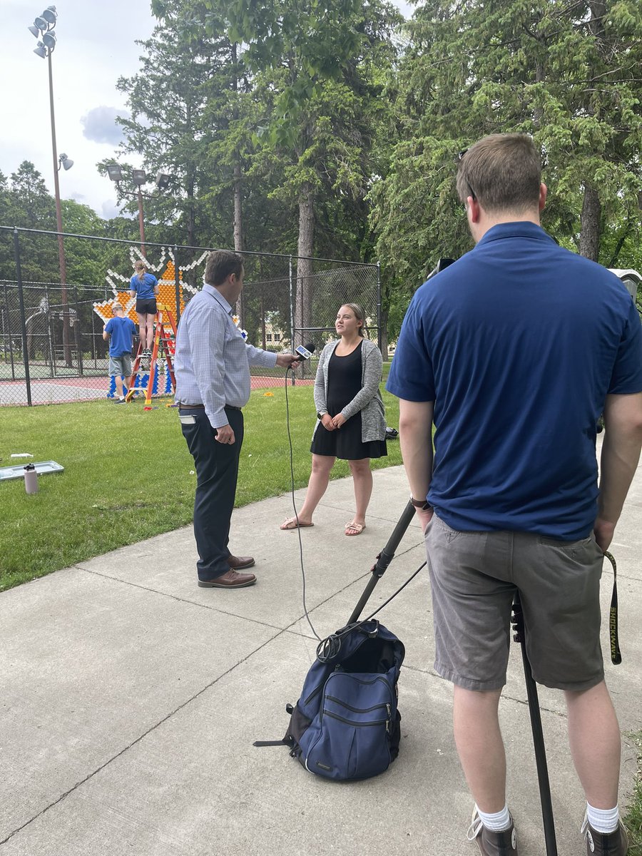 FargoParkSteph's tweet photo. Happy Midwest Kid Fest Week! Good Job @FargoParkTat on killing the first of many interviews! #FargoParks #MidwestKidFest #SummerFunInFargo https://t.co/y0ovhzzVh7
