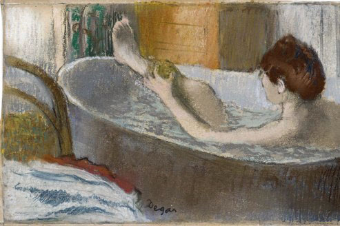 #sugikoiweek day 3: sharing a bath.
Bathing togheter must be so romantic when your partner isn't a diva that claims their possession over 3/4 of the bath.
-
(Reference: Woman Bathing, Edgar Degas, 1883)