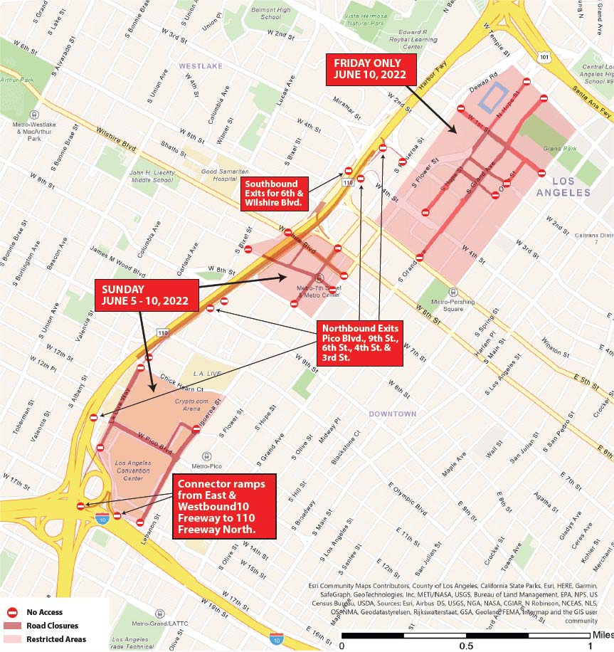 For the most current and up-to-date information regarding street closures  (for the Summit of the Americas) affecting Los Angeles from now until Saturday visit <a href="/LADOTofficial/">LADOT</a>