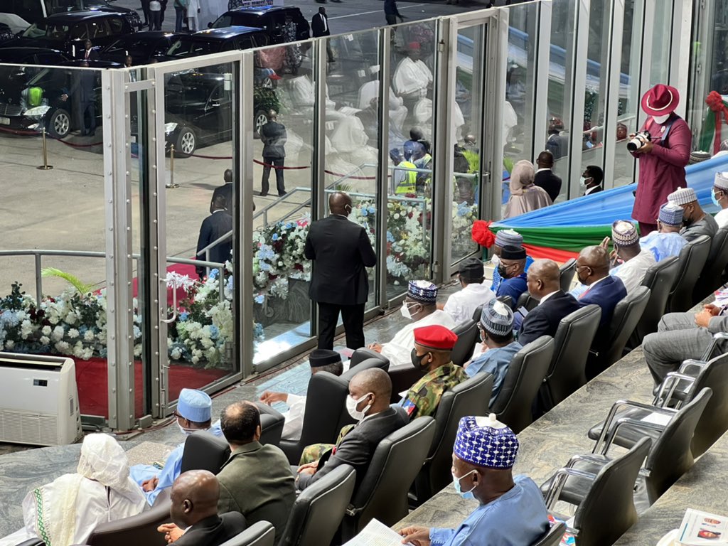PremiumTimesng's tweet photo. After the arrival of President Muhammadu Buhari, the 2022 APC Special Convention has officially opened with addresses by Chairman Planning Committee, Imo State Governor and National Chairman of the Party, Sen. Abdullahi Adamu. https://t.co/J16XJytFPN https://t.co/XuZhams5AY