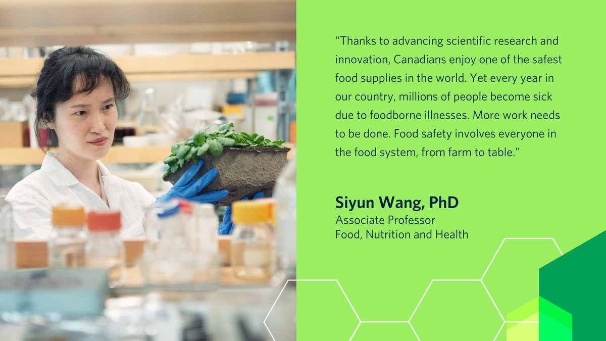 "Food safety involves everyone in the food system, from farm to table."

Today is #WorldFoodSafetyDay, an annual celebration to draw attention and inspire action to help prevent, detect and manage foodborne risks. 

Learn more about Siyun Wang's research: foodsafety.landfood.ubc.ca
