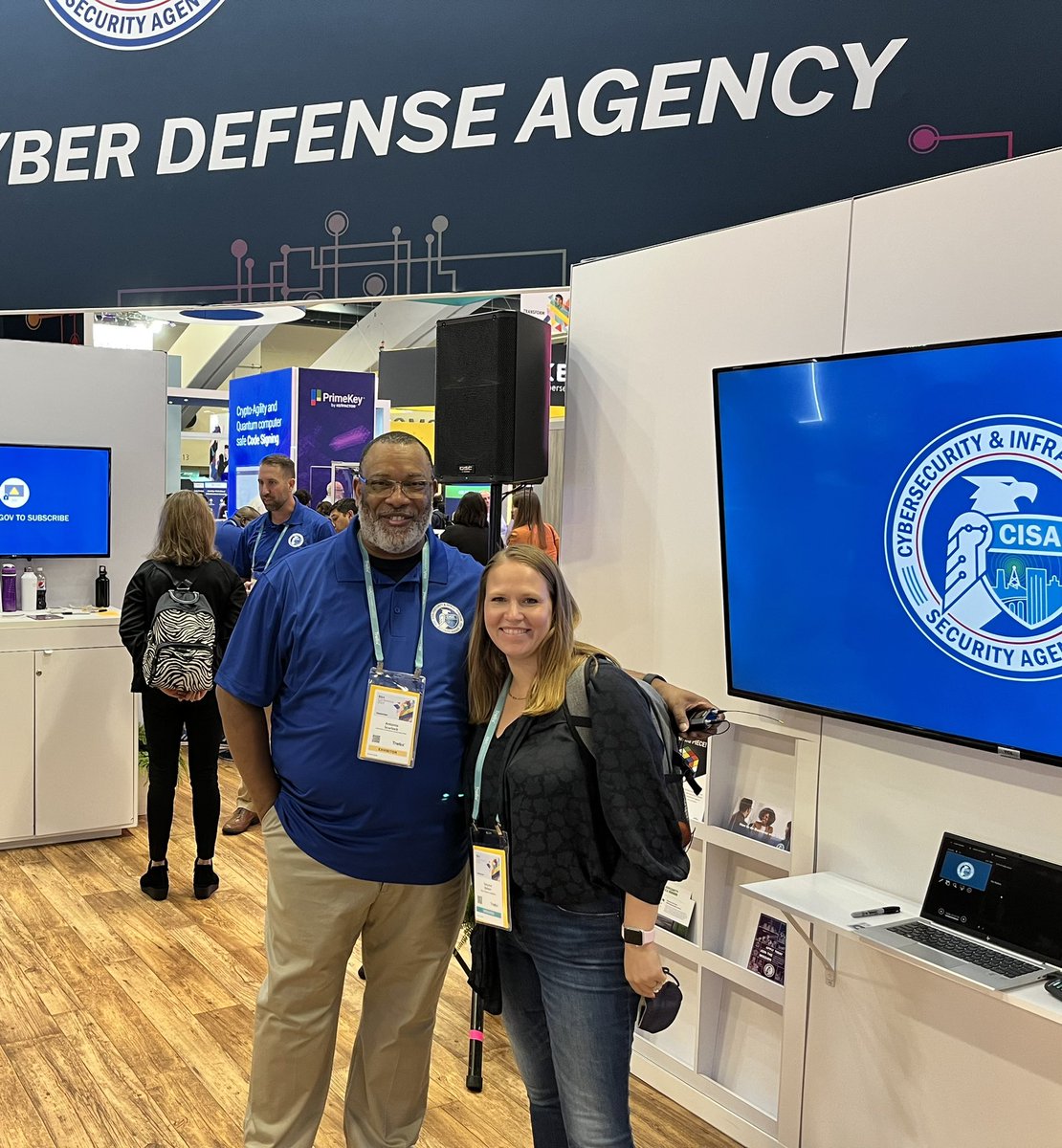 TechnoTats's tweet photo. Look who’s here at @CISAInfraSec ?? T Scurlock!! #FriendsAreFun #cybersecurity https://t.co/UCnFWFwLyn