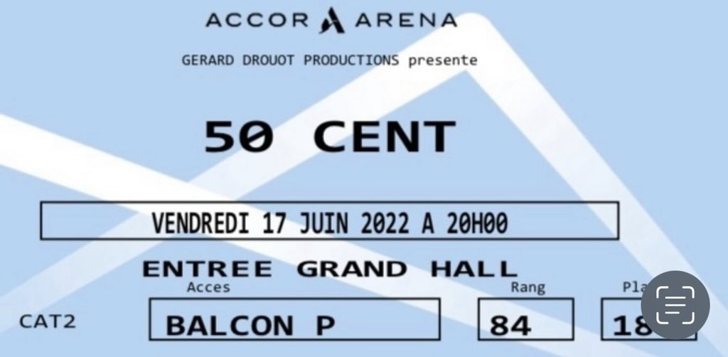 Gils71's tweet image. ⚠️ 2 Places côte à côte à vendre ⚠️
50 CENT 
17/06/2022 
ACCOR ARENA 
RT apprécié merci 
@50cent @Accor_Arena #concert