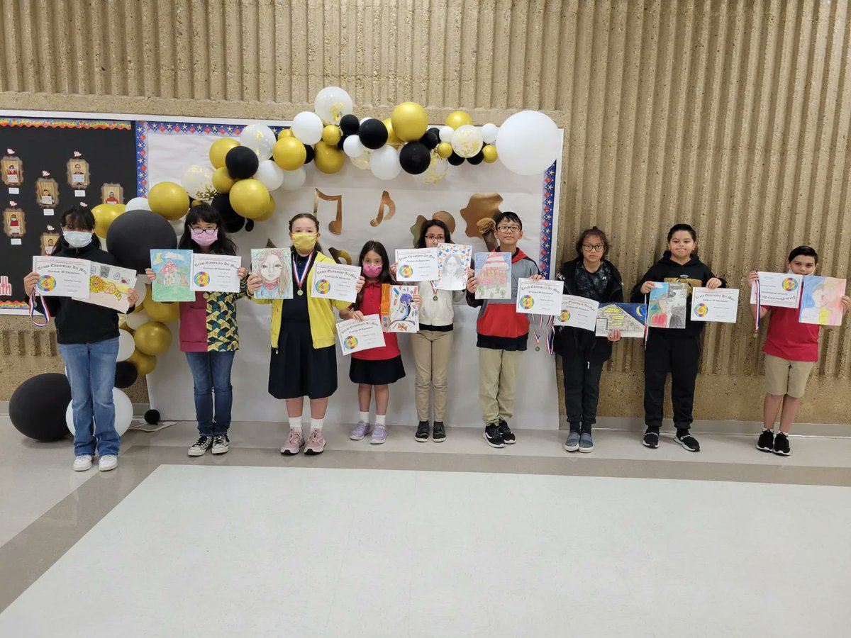 art_toler's tweet photo. Congrats to our 2022 TAEA TEAM event artists here at Toler. Everyone received a medal or ribbon for their amazing work. We have kids from 3rd 4th and 5th grade who participated. #garlandisdarts @Toler_Texans https://t.co/FsMYNodh5X