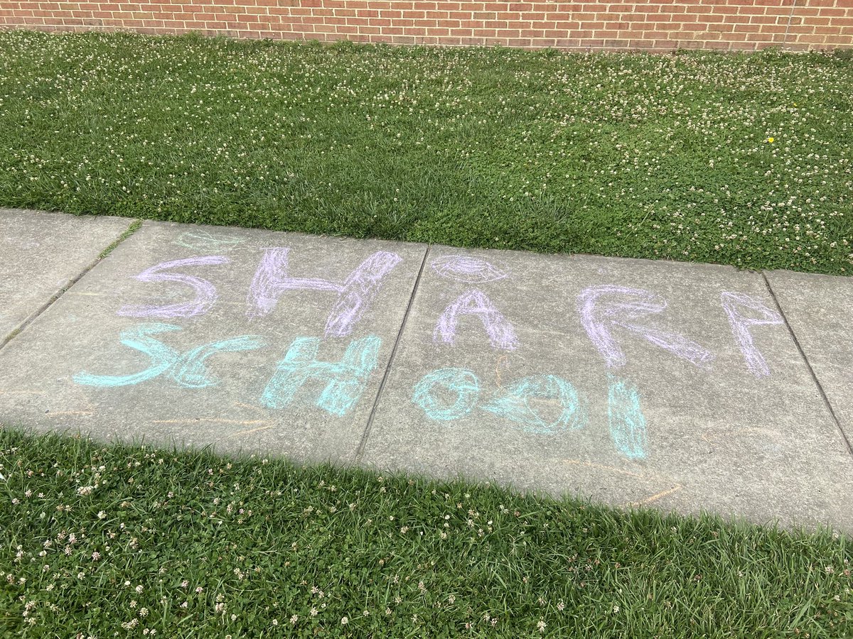 MrsRedelSharp's tweet photo. Countdown to the end of first grade. 🥲Today’s surprise was CHALK! And boy did we have fun!!! https://t.co/wuNig722tm