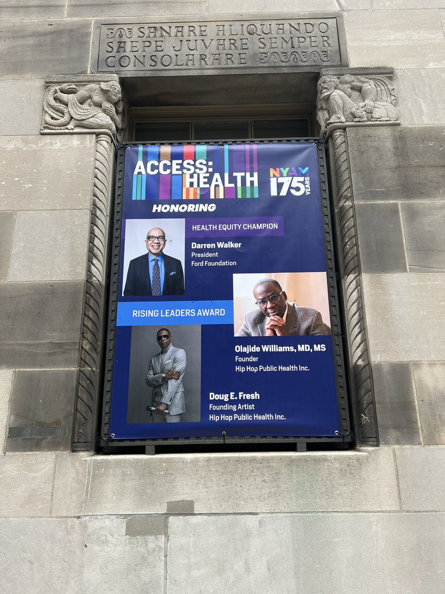 Ready to celebrate our founders @realdougefresh & Dr. Olajide Williams as they are honored for their work w/ @HHPHorg to build #HealthEquity through music 🎶art & science at @NYAMNYC #ACCESSHealth – a celebration of their 175th Anniversary of Advancing Health Equity! #HHPH
