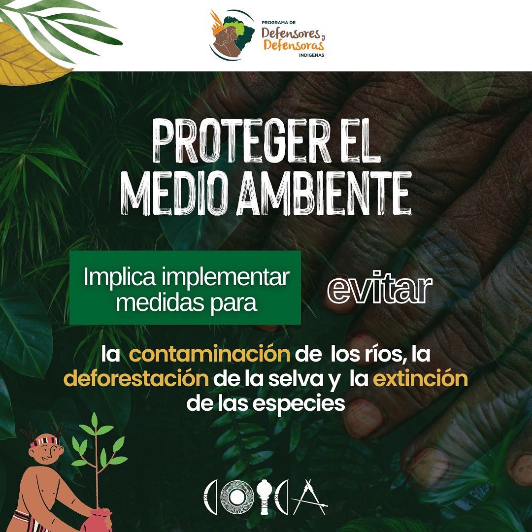 coicaorg's tweet photo. #PorLaDefensaDeDefensorxs| En un contexto de emergencia climática, es imprescindible entender que la protección de la madre naturaleza es urgente; y, para emprender acciones reales y efectivas, se debe empezar por garantizar los derechos de los pueblos indígenas. https://t.co/dsWEiJvKt5