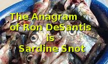 time4kind's tweet photo. How much do you hate #GovernorDeath's toupee?
(Btw, the anagram of Ron DeSantis *is* Sardine Snot. Check it out.) https://t.co/UcGqGTzGzv