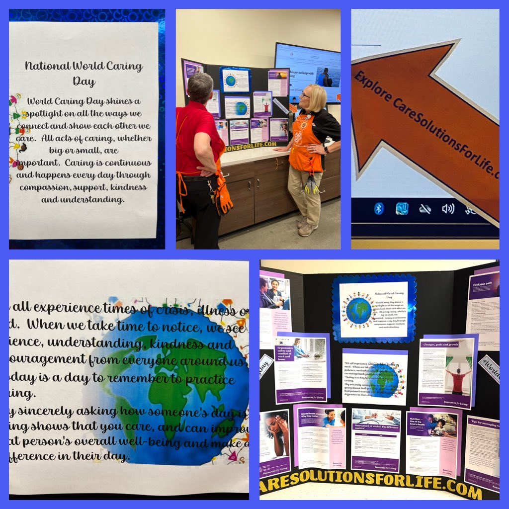 National World Caring Day. Home Depot #6301 focusing on self care and caring for each other and the awareness of all the benefits CareSolutionsForLife.com offers. ⁦<a href="/BordwellPam/">Pam Bordwell</a>⁩ ⁦<a href="/SeanBrownD133/">Sean Brown</a>⁩ ⁦<a href="/AmandaKincadeSE/">Amanda Kincade</a>⁩ ⁦<a href="/CrickettSurls/">Crickett Surls</a>⁩
