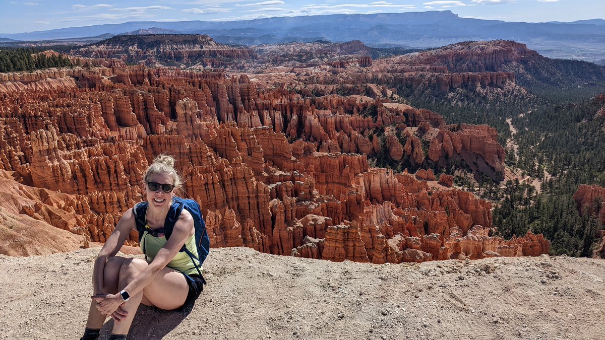 karabrandt's tweet photo. We’ve traveled 27 years together and this is my favorite.❤️ Zion and Bryce Canyon are absolutely amazing. #HappyAnniversary #Narrows #Hoodoos https://t.co/edLa6616yy