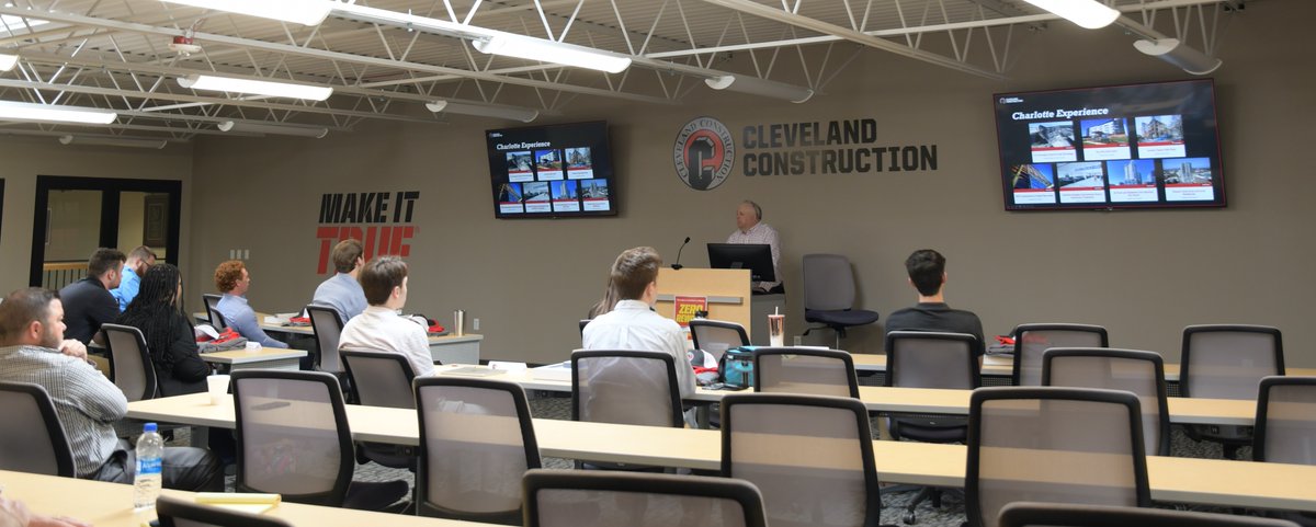 CCI_Contractors's tweet photo. We would like to welcome our 17 new interns for this summer's internship! Our #Charlotte and #Cleveland interns started their morning in the training room and then made their way to the construction sites in the afternoon. #10WeekInternshipProgram #FirstDayTraining #Construction https://t.co/pF4PdTsw5T