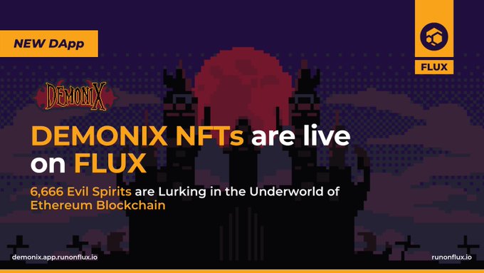 FluxDeutsch's tweet image. 📢 Aufgepasst! 🔥

Wir freuen uns, euch mitteilen zu können, dass das #NFT-Projekt #Demonix auf unsere dezentrale Cloud-Infrastruktur migriert

👉demonix.app.runonflux.io

@DemonixNFTs #web3 #DeFi #blockchain