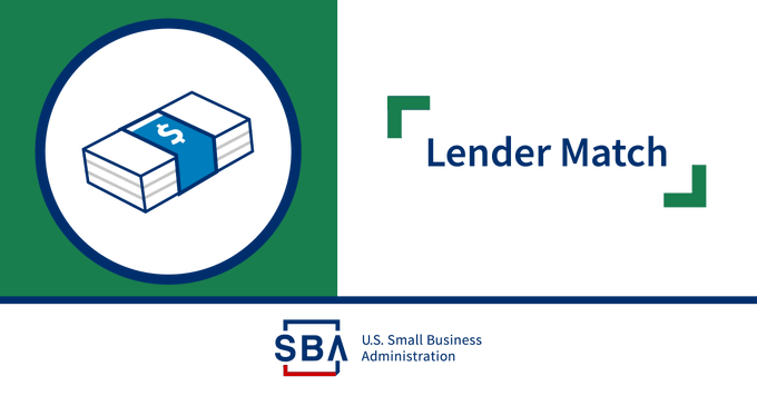 #LenderMatch connects you to lenders! Get matched to potential lenders offering SBA-backed funding like 7(a) and 504 loans. 

Try it out:  sba.gov/lendermatch