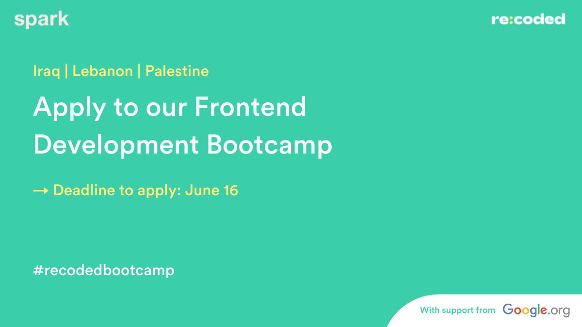 recodedofficial's tweet image. If the future is digital and the future belongs to all of us, we need to create better opportunities for everyone to join the digital economy. 
This program is funded by @SPARKorg  with support from @Googleorg and is implemented by Re:Coded.
#GoogleOrg #SPARK #SPARKAlumni