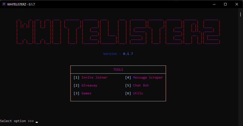 New Update🚀

FEATURES
- Invite Joiner will now verify everywhere automatically
- Giveaway Joiner/Checker/Monitor*
- Rumble Royale Monitor*
- Message Scraper
- Chat Bot with a new mode
- Manual Browser

*Monitor will do everything automatically
