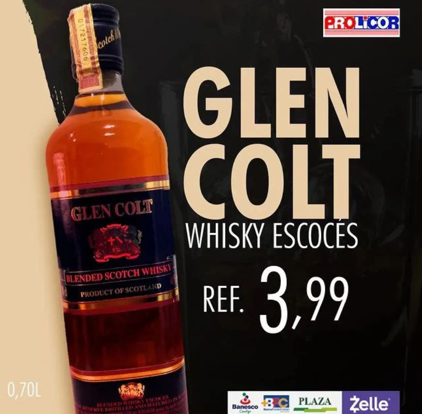 Prolicormgta's tweet photo. Llévate 1 whisky escocés
#GlenColt 0,70 L🥃a este increíble precio 3️⃣,9️⃣9️⃣💵Adquiérelo en nuestras sucursales:
🔵Sambil Margarita🔵Conejeros
🔵C.C. Terranova Plaza🔵Playa El Ángel
🔵Punta de Piedras🔵Boca de Río
#ProlicorMargarita #Prolicor #Oferta
#IslaDeMargarita #Venezuela https://t.co/oHJ11a8At2