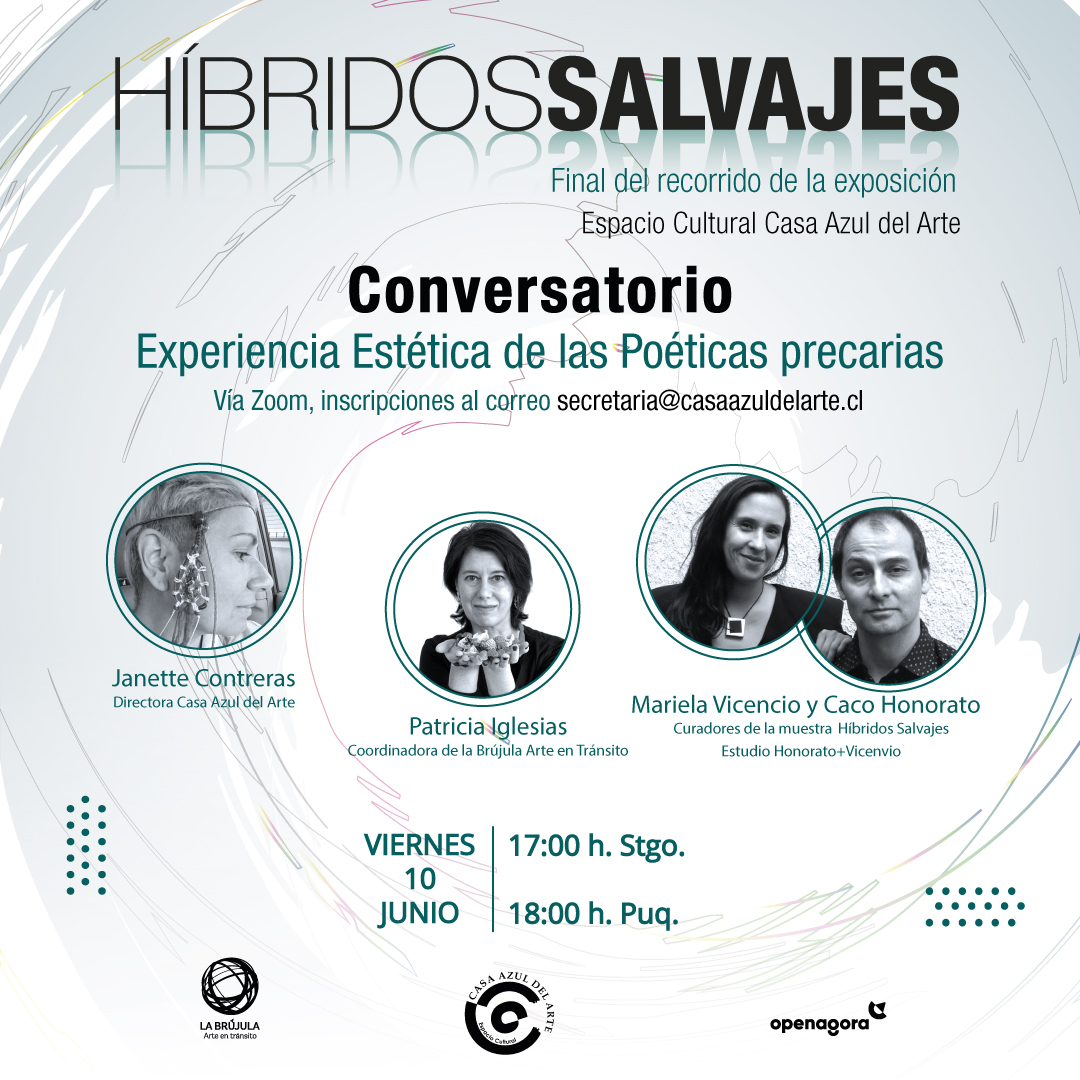 Este viernes 10.junio, a las 17:00hrs. Chile - 18:00hrs. Magallanes, te invitamos a inscribirte al Conversatorio Online: "Experiencia Estética de Poéticas Precarias" al mail secretaria@casaazuldelarte.cl / más info en el link --> mailchi.mp/3e79ac969826/c…