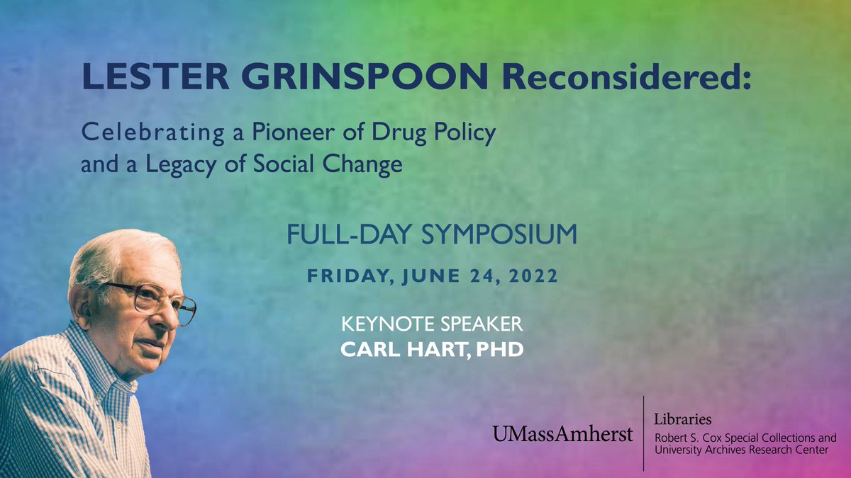 scua_umass's tweet image. “If marijuana were a new discovery rather than a well-known substance carrying cultural and political baggage, it would be hailed as a wonder drug.” —Lester Grinspoon
Join us! Register at umass.irisregistration.com/Site/Grinspoon
#LesterFest #DrugPolicyArchives