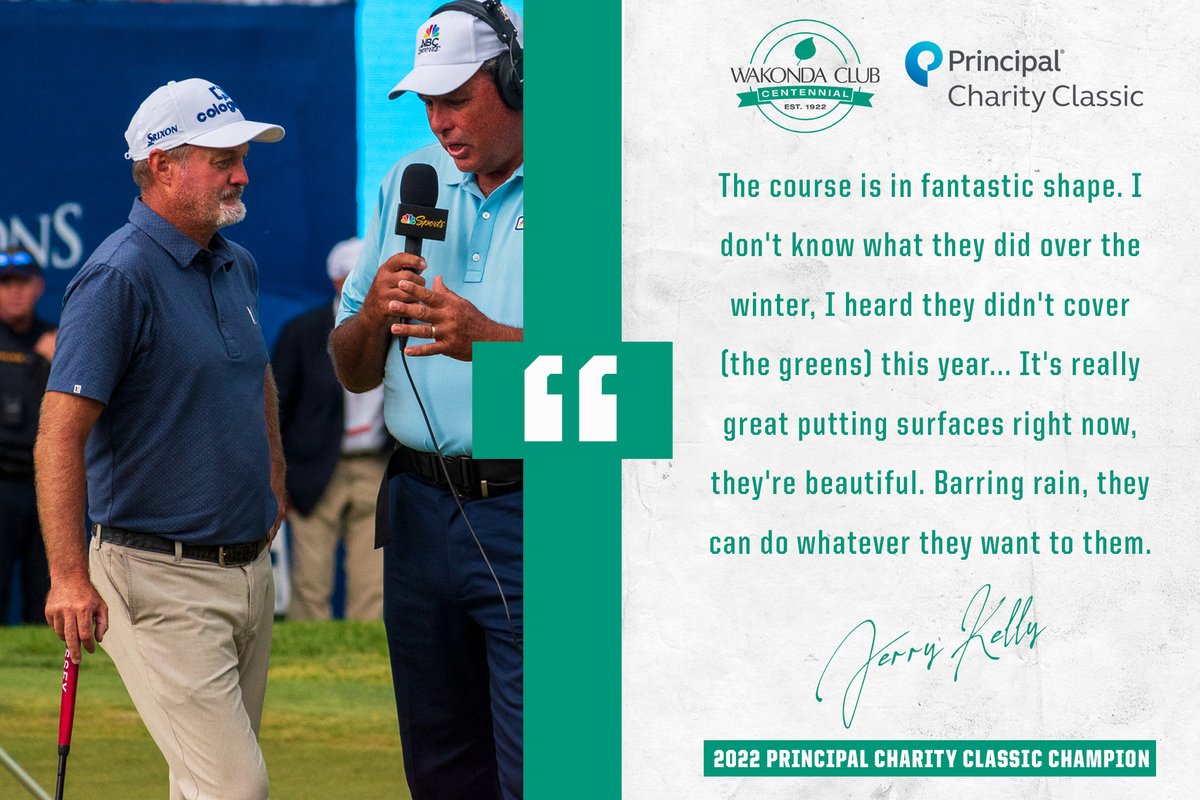 Wakonda Club (@wakondaclub) on Twitter photo This year's <a href="/PCCTourney/">Principal Charity Classic Tournament</a> Champion, <a href="/jerrykelly13pga/">Jerry Kelly</a>, had high marks for the work <a href="/wakondagrounds/">wakondaclubgrounds</a> put in to showcase the golf course on the biggest stage this past weekend!
#wakondaclub | #PCC22 This year's <a href="/PCCTourney/">Principal Charity Classic Tournament</a> Champion, <a href="/jerrykelly13pga/">Jerry Kelly</a>, had high marks for the work <a href="/wakondagrounds/">wakondaclubgrounds</a> put in to showcase the golf course on the biggest stage this past weekend!
#wakondaclub | #PCC22