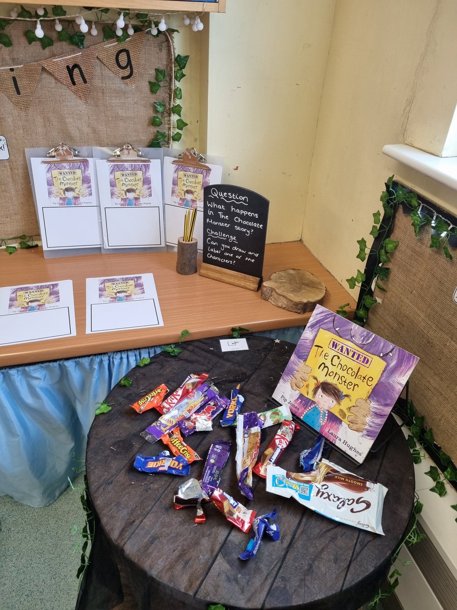 BfhaF2's tweet photo. Oh no! Who decided to eat all of the chocolate in F2? #EYFS #Summerterm @BilsthorpeFha https://t.co/CDssjxl2DL