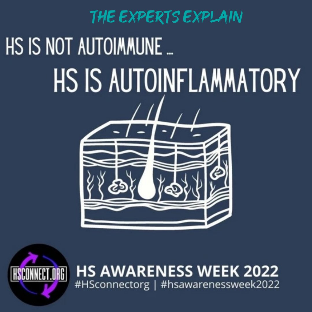 HSConnectOrg's tweet photo. #hsawarenessweek2022
The Experts Explain Day 1 - 'HS is not an autoimmune and why'
👇
https://t.co/A3k1y3B0Qp
This week we will be sharing various content; correcting HS misconceptions & breaking stigmas.
#hsconnectorg #HidradenitisSuppurativaAwarenessWeek2022 https://t.co/WQW4heI7fk