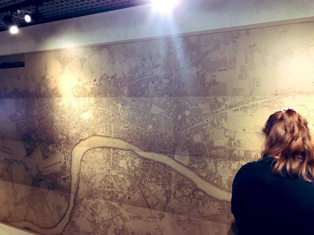 LauraSouthall's tweet photo. Whiled away a very enjoyable morning at the Magnificent Maps exhibition at @LdnMetArchives with my favourite exhibition buddy @Lena214. Spent ages pouring over the details of how London has evolved over the years. Very much recommend! https://t.co/fA8ze3cqJQ